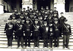 Oran - Hotel de Ville - Congres des Sapeurs pompiers en 1929 